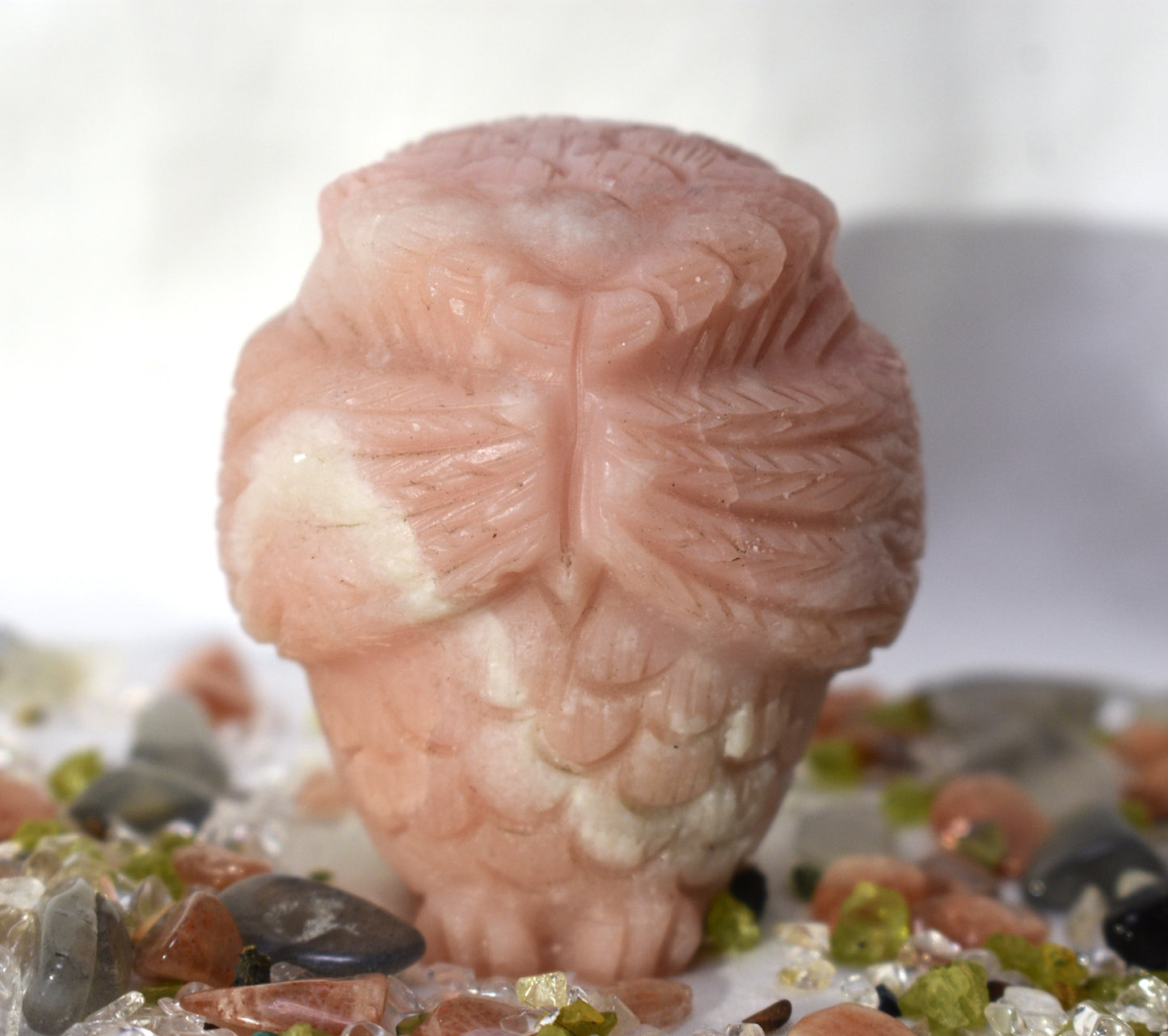 Pink Opal Peek A Boo Owl