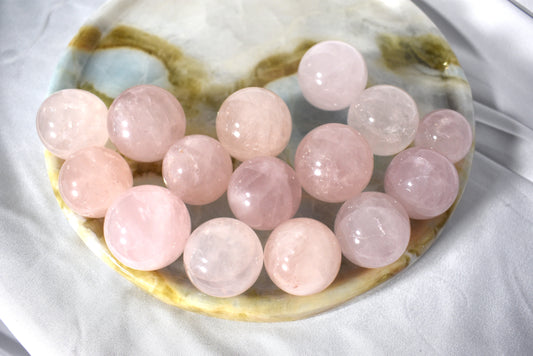 Rose Quartz mini sphere lot